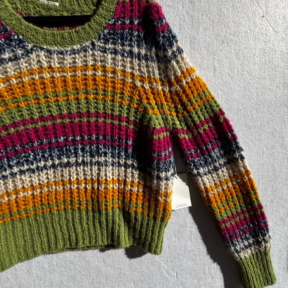 MOTHER Colorful Striped Crew Neck Sweater - Picture 3 of 6